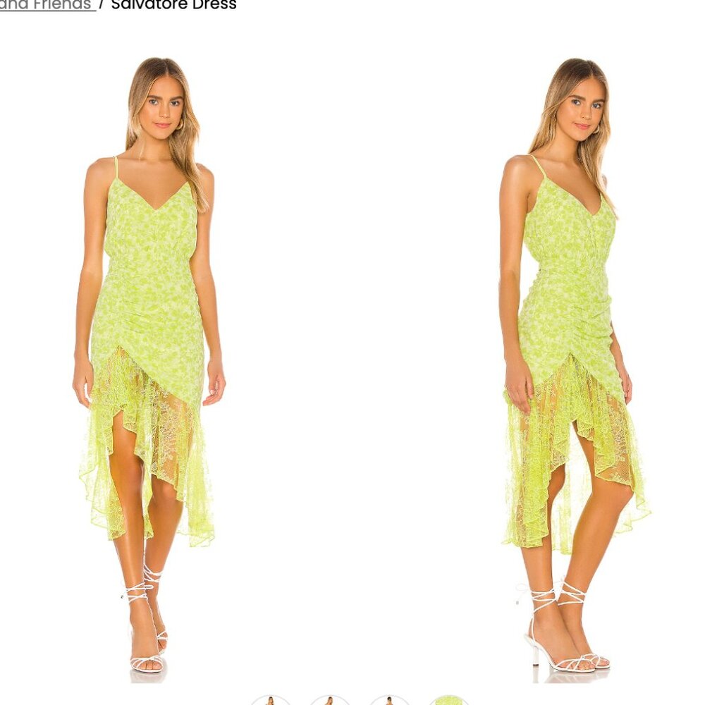 Lovers + Friends Salvatore Dress NWOT Lime Green